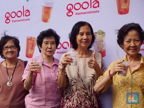 Peluncuran Goola, produk-produk minuman milik Gibran Rakabuming