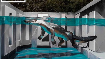 Jadi dilukis menyeramkan gaya 3 dimensi seperti ini. Foto: boredpanda