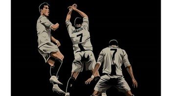 Sebuah kicauan Gary Lineker mengenai gol kedua Ronaldo buat Juventus pun dibalas netizen ini dengan perayaan gol ala CR7. (Foto: Twitter)