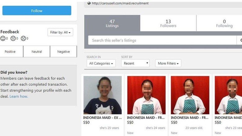 Singapura Tangguhkan Lisensi Agen Dalang Penjualan PRT Online Singapura Tangguhkan Lisensi Agen Dalang Penjualan PRT Online