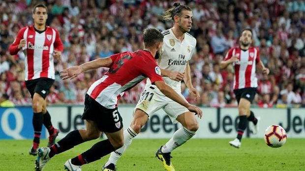 Real Madrid mendapatkan perlawanan sengit dari Athletic Bilbao.