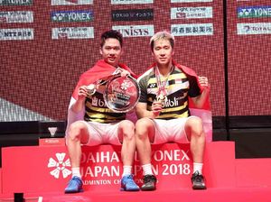 Kevin/Marcus Puas Pertahankan Gelar Juara di Jepang Terbuka
