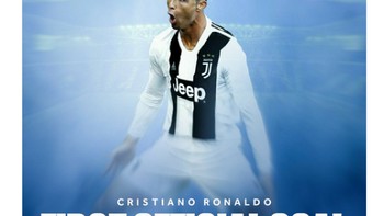 Sebelum menjebol gawang Sassuolo, CR7 sudah pernah bikin gol untuk Juve walaupun bukan di laga kompetitif. Baru kali ini ia bikin gol resmi di laga Juventus. (Foto: Twitter)