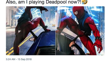 Spiderman jadi makin mirip Deadpool yah? (Foto: Internet)
