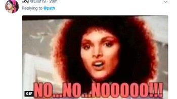 Tidak, tidak, tidaaaaaak. Begitu kira-kira reaksi lebay meme ini saat tahu Path mau tutup. (Foto: Twitter)