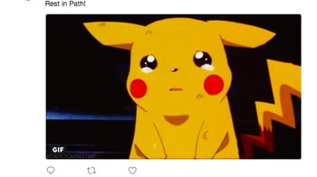 Pikachu pun tak bisa menahan air mata tahu Path mau tutup. (Foto: Twitter)