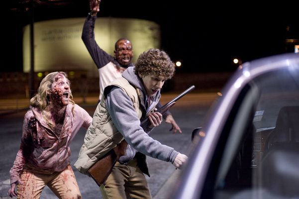 Jesse Eisenberg (left) and Woody Harrelson star in Columbia Pictures' comedy ZOMBIELAND.