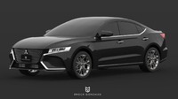 Gonzales coba menggabungkan desain Mitsubishi Galant sejak 1969 hingga 2012. Foto: Pool (Carsscoop)