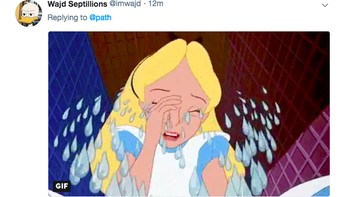 Air mata Disney Princess saja sampai seember karena Path tutup. (Foto: Twitter)