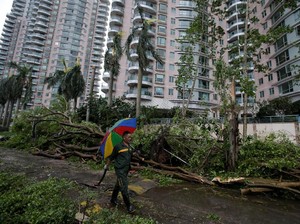 4 Orang Tewas Akibat Terjangan Topan Mangkhut di China