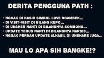 Suka duka main di Path. (Foto: Internet)