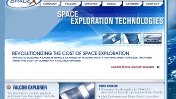 Situs SpaceX tahun 2002. Foto: instagram.com/webdesignmuseum/