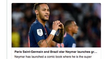 Kemunculan komik itu juga membuat Neymar kena bully sejumlah netizen. Ada yang mengingatkan aksi-aksi divingnya. (Foto: Twitter)