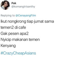 Tak ingin boros pengeluaran jadi setiap pergi bareng teman-teman, minta makanan mereka dan akhirnya kenyang. Foto: Twitter