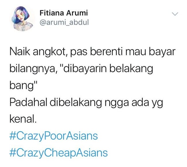  Kalau ini jangan ditiru ya, kasihan abang sopir angkotnya. Foto: Twitter