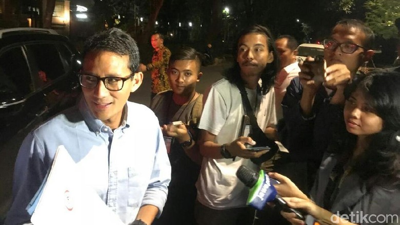 Sandiaga dan Kwik Kian Gie Tiba di Kediaman Prabowo