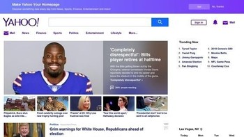 Situs Yahoo sekarang. Foto: instagram.com/webdesignmuseum/