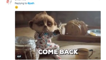 Yang telah pergi sulit kembali; sudah mau tutup, Path pun sulit dibangkitkan lagi. (Foto: Twitter)