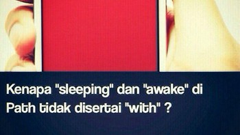 Ketika di Path ada fitur With. Kalau kamu pernah with dengan siapa? (Foto: Internet)