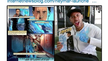 Di komik tersebut, Neymar memiliki kekuatan super seperti layaknya superhero lain. (Foto: Twitter)