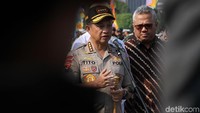 Kapolri Tito Karnavian menyampaikan pidatonya.