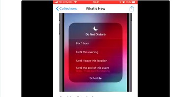 Salah satu fitur iOS 12 yang dipuji pengguna. (Foto: Twitter)