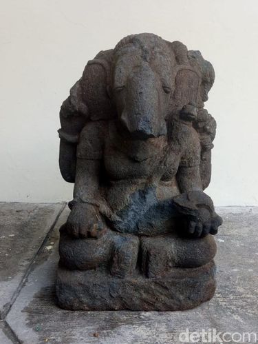 Arca Ganesha Ditemukan di Hulu Sungai Serayu di Dieng