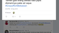 Duh! Air mineral dibuat siram pipis. Saking kayanya kali ya? Foto: twitter