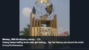 Buat anak Bekasi keliling dunia itu bukan hal besar. Malah jadi kegiatan sehari-hari. (Foto: Twitter)