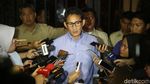 Foto: Sandiaga Tinggalkan Kediaman Prabowo Usai Bahas Timses
