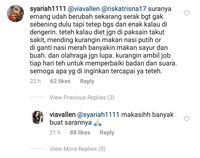 Saran netizen untuk Via Vallen menurunkan berat badan.