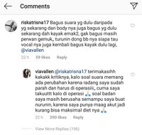 Tanggapan Via Vallen atas komentar netizen.