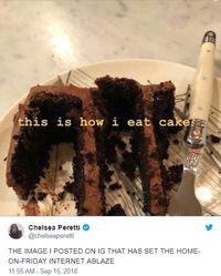 Sisakan Krim dari Potongan Kuenya, Chelsea Peretti Dikritik Netizen Cokelat