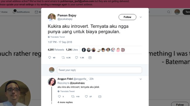 Ramai Ku Kira Aku Introvert, Begini Nih Tandanya Kalau Kamu Introvert