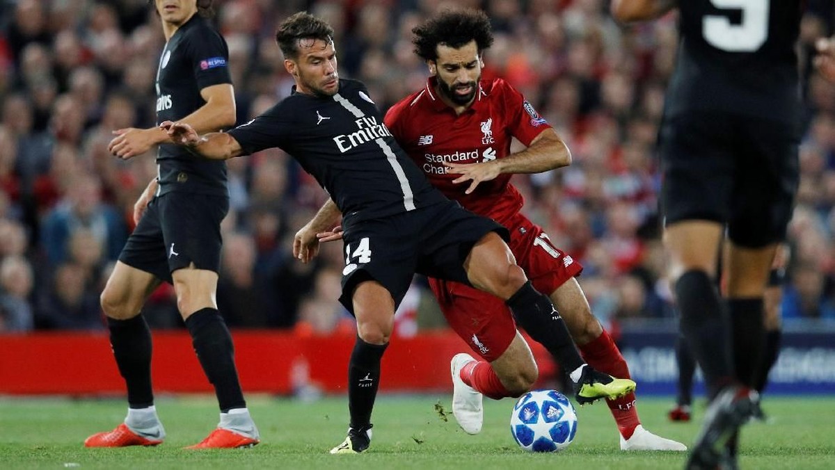 Mohamed Salah tampil buruk saat Liverpool mengalahkan PSG 3-2. (Foto: Phil Noble/Reuters)