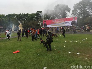 Simulasi Kerusuhan Pemilu 2019 di Mojokerto, Begini Situasinya