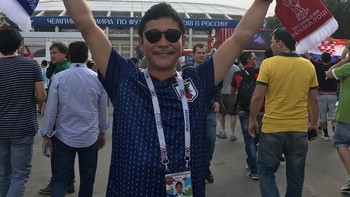 Selain itu, ternyata ia juga ikut menonton gelaran partai final Piala Dunia 2018 antara Prancis dan Kroasia beberapa waktu lalu. Foto: Instagram/yusaku2020
