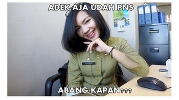 Doain abang biar lolos jadi PNS juga, neng. (Foto: Internet)