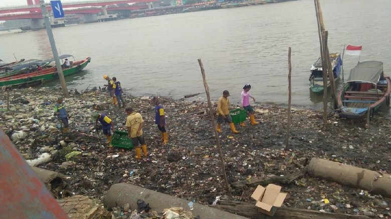 Lautan Sampah di Bawah Jembatan Ampera Diangkut, Capai 5 Ton/Hari Lautan Sampah di Bawah Jembatan Ampera Diangkut, Capai 5 Ton/Hari