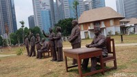 Hutan kota kawasan GBK berada di lokasi bekas lapangan golf driving range dan berada tepat di tengah taman.  Foto: Tia Agnes