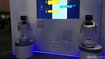 Yang ini adalah robot untuk membantu tugas polisi. (Foto: detikINET/Rachmatunnisa)