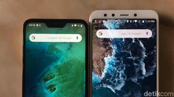 Perbedaan Mi A2 dan Mi A2 Lite sebenarnya terlihat cukup mencolok. (Foto: Agus Tri Haryanto/detikINET)