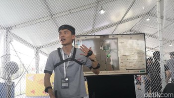 Pengunjung bisa menjajal inovasi terbaru dalam olahraga, seperti bermain basket, berlari atau bermain bola dengan dukungan teknologi. (Foto: detikINET/Rachmatunnisa)