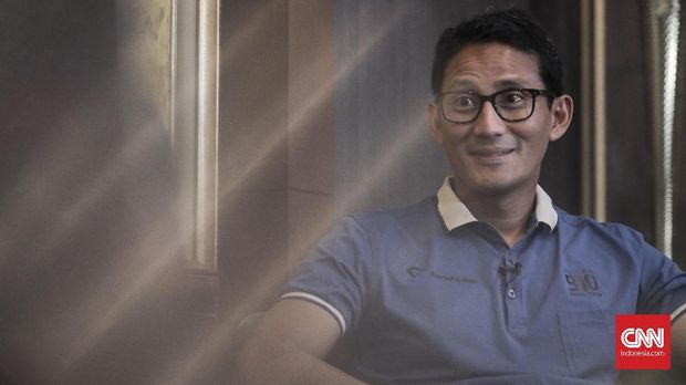 Cawapres Sandiaga Uno, di rumahnya, Jalan Jenggala, Jakarta (20/9).