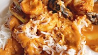 Kari udang jadi pilihan Armaan untuk makan siang. Dipadukan pakai nasi hangat, pasti nikmat banget ya? Foto: Instagram armaanmalik22