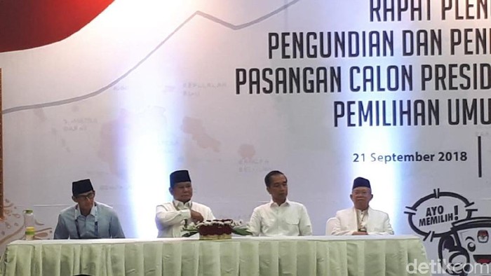 Penetapan nomor urut capres malam ini diiringi munculnya #IndonesiaMaju jadi trending topic Twitter (Foto: Andhika Prasetia/ detikcom) Penetapan nomor urut capres malam ini diiringi munculnya #IndonesiaMaju jadi trending topic Twitter (Foto: Andhika Prasetia/ detikcom)