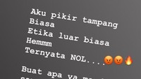 Namun tiba-tiba saja Shinta Bachir menuliskan kata-kata sindiran kepada seorang pria.