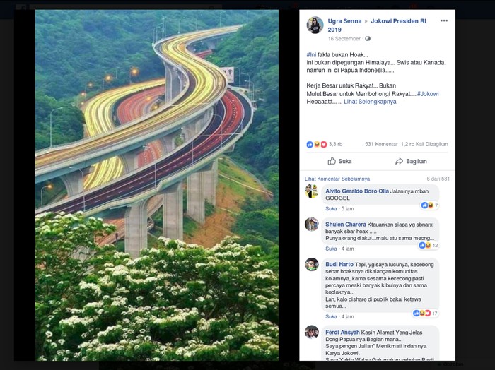 Viral, Foto Jalan Tol Bertingkat Bukan di Papua