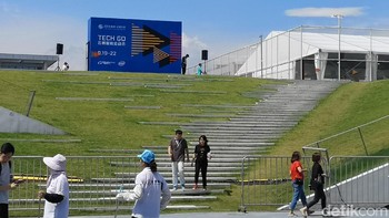 Computing Conference 2018 juga menampilkan arena olahraga Tech Go, berbagai aktivitas olahraga yang didukung teknologi. (Foto: detikINET/Rachmatunnisa)