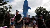 Chimelong Ocean Kingdom berada di International Ocean Resort, Pulau Hengqin, Zhuahai, China. Chimelong Ocean Kingdom menjadi salah satu taman rekreasi laut terbesar di dunia (Reuters/ Bobby Yip)